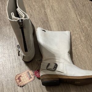 Mtng White Leather Women's Boots size 38 BNWT